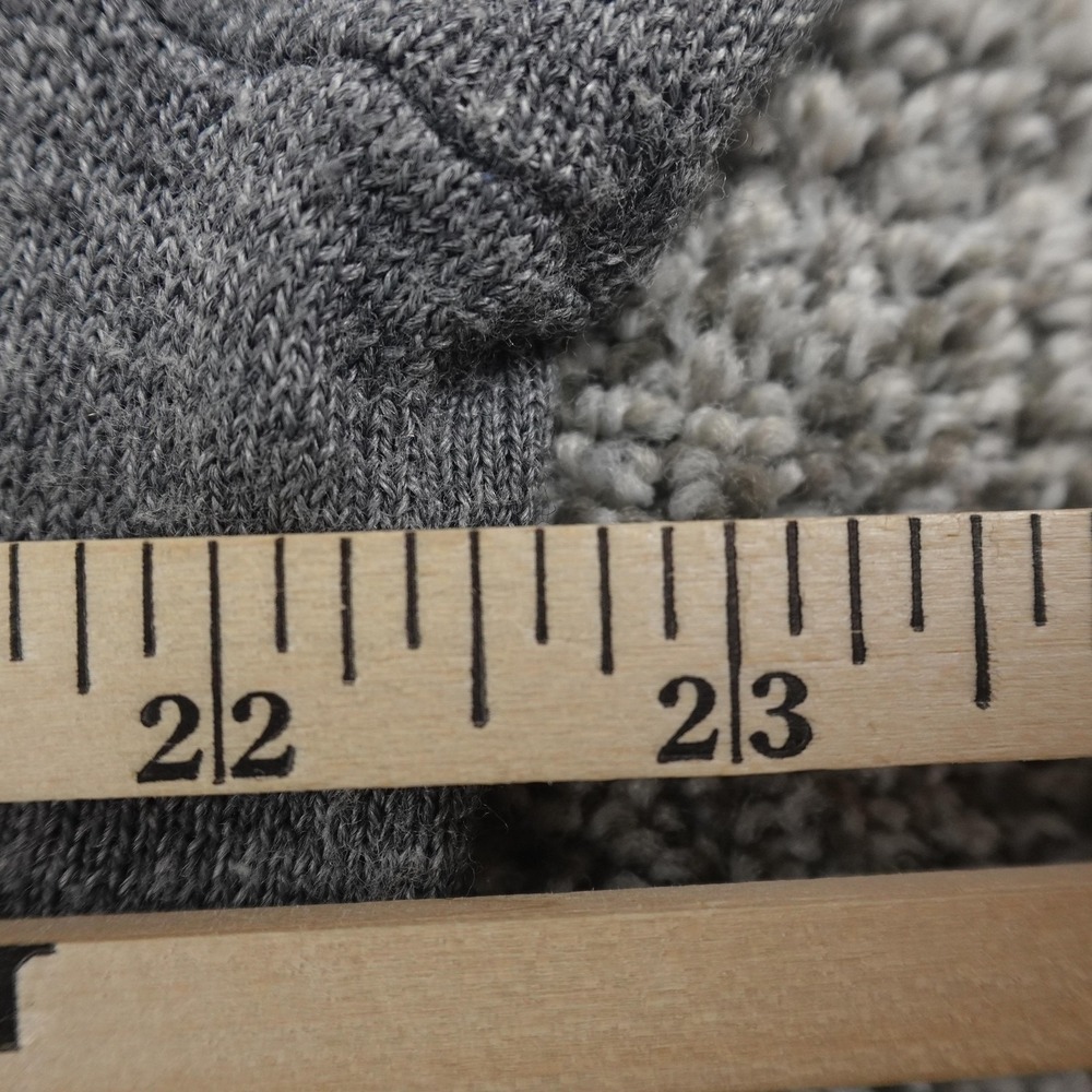 Express Sweater Mens 2XL Gray Merino Wool Blend V Neck Pullover Casual Cozy Soft - Picture 8 of 13